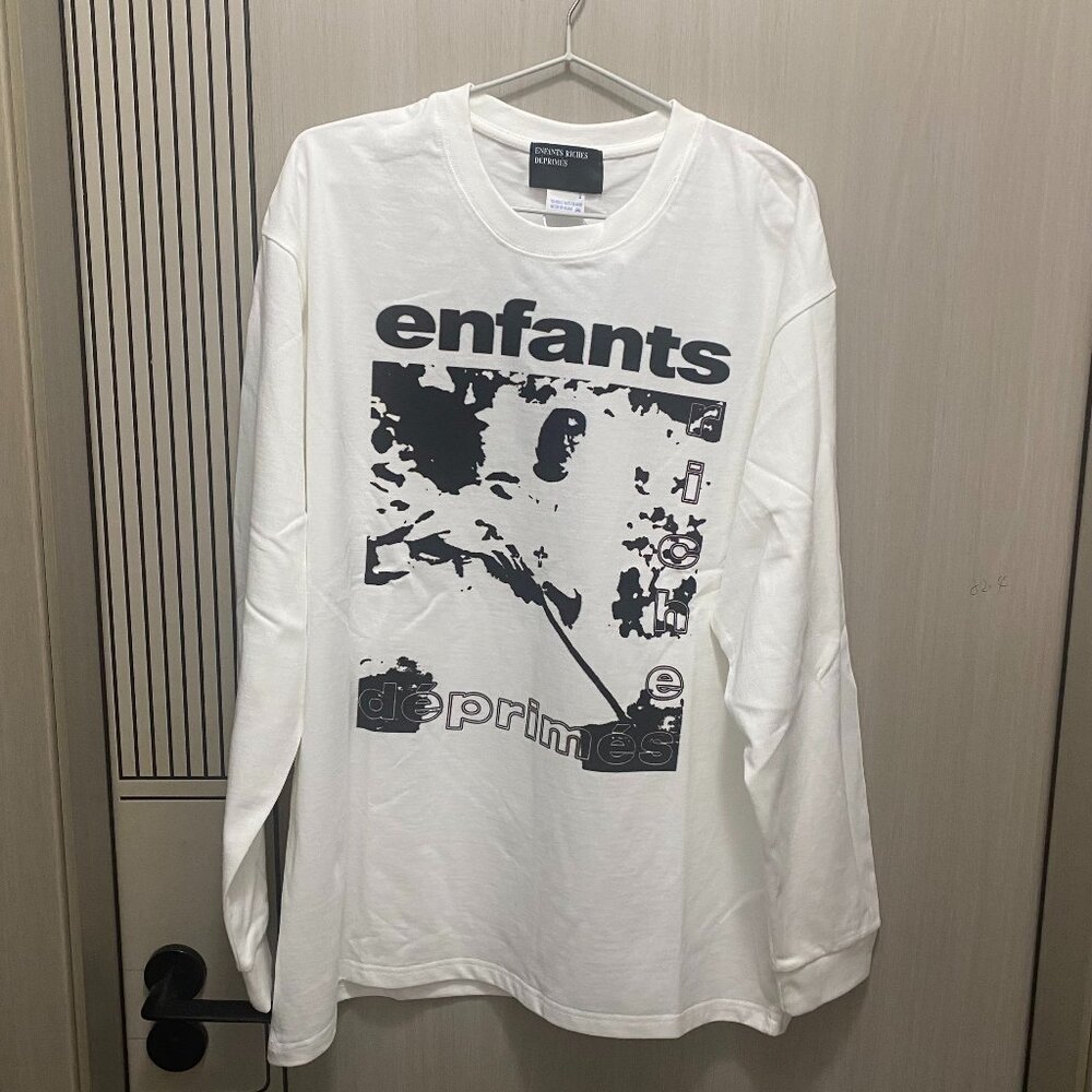 Enfants Riches Deprimes white long-sleeved T-shirt hoodie